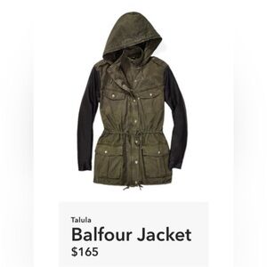 Aritzia Talula Balfour Olive Utility Jacket